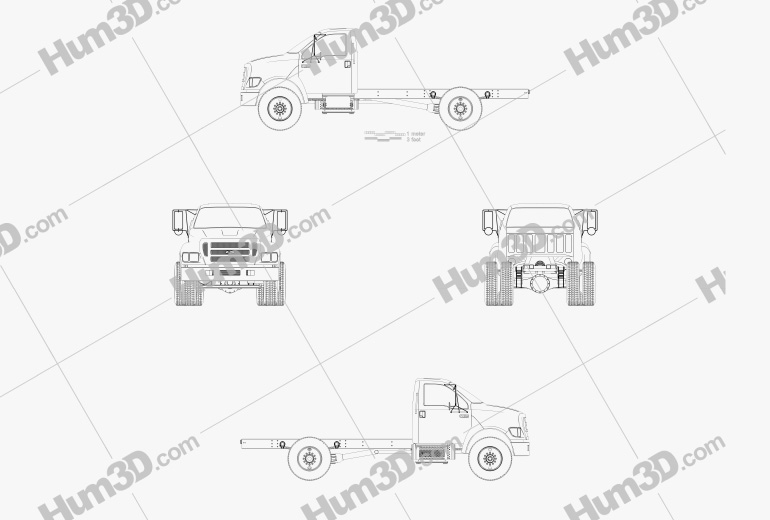 Ford F-750 Regular Cab Chassis 2012 Plan
