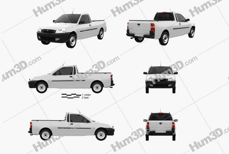 Ford Courier 2014 Blueprint Template