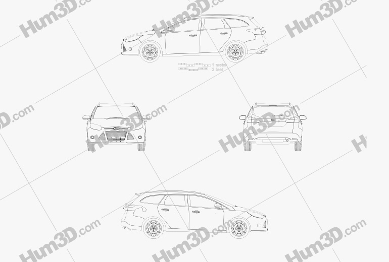 Ford Focus Wagon 2014 Blueprint
