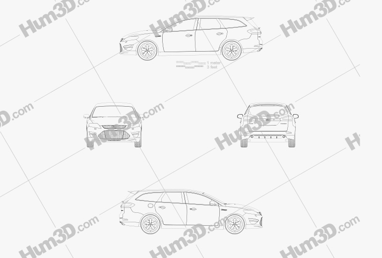 Ford Mondeo Turnier Titanium X Mk4 2013 Blueprint