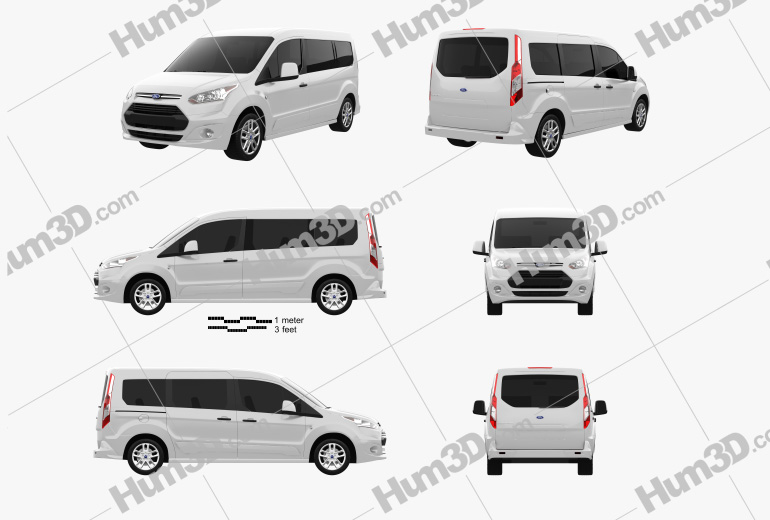 Ford Tourneo Connect 2016 Blueprint Template