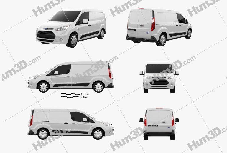 Ford Transit Connect 2016 Blueprint Template