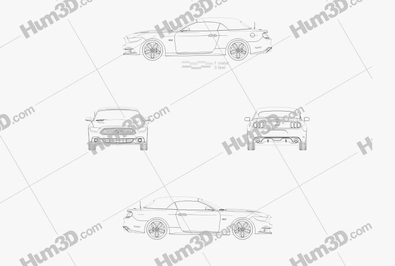 Ford Mustang コンバーチブル 2015 設計図