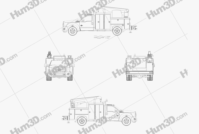 Ford F-550 Service Truck 2010 Plan