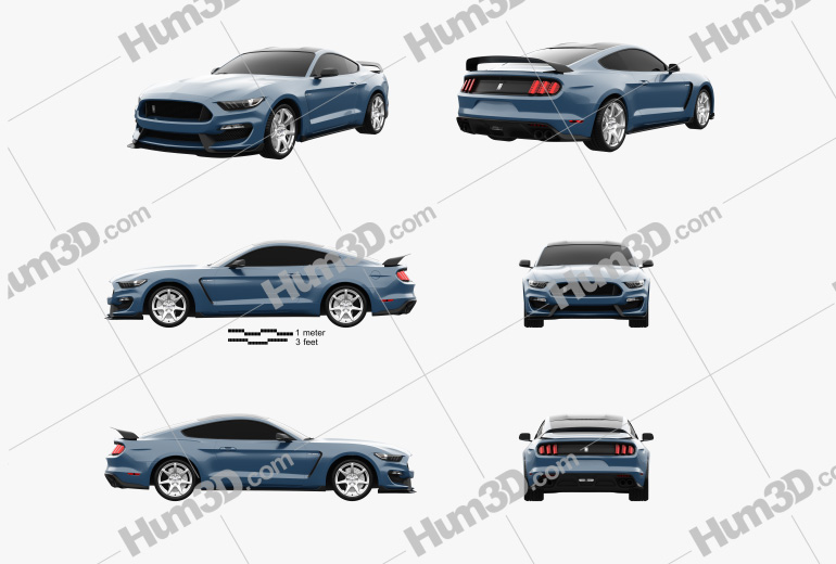 Ford Mustang (Mk6) Shelby GT350R 2019 Blueprint Template