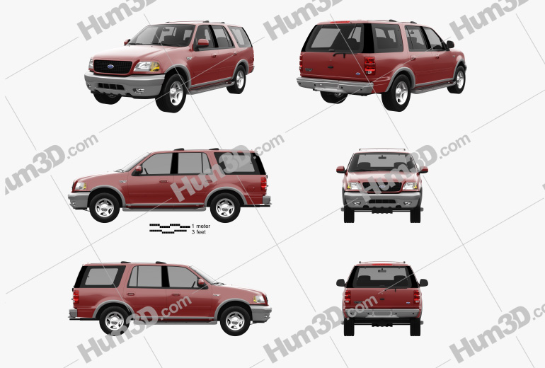 Ford Expedition 2002 Blueprint Template