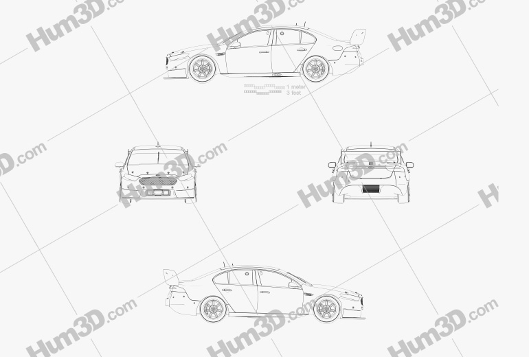 Ford Falcon (FG) V8 Supercars 2018 Blueprint