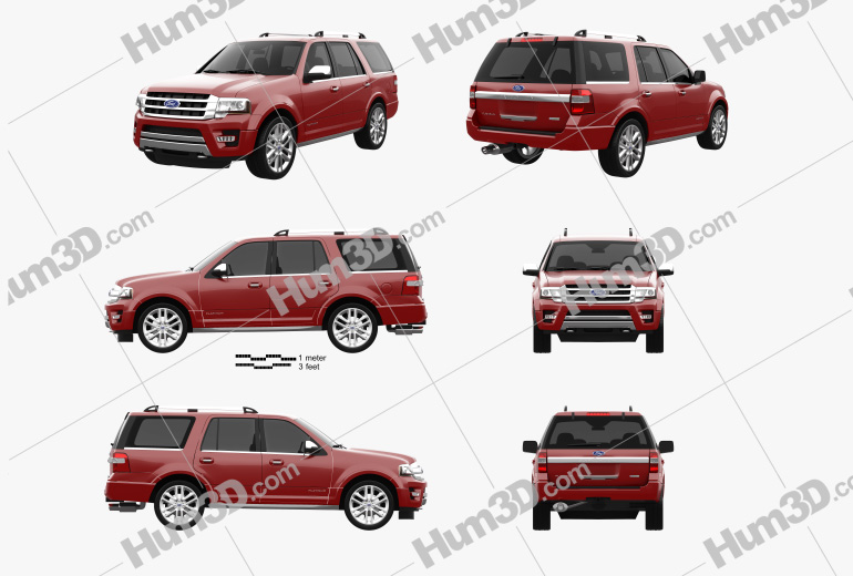 Ford Expedition Platinum 2018 Blueprint Template