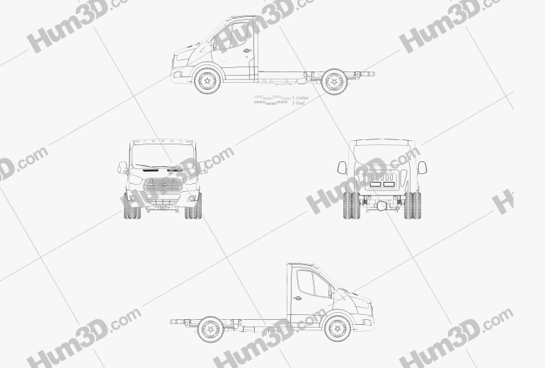 Ford Transit Cab Chassis 2017 도면