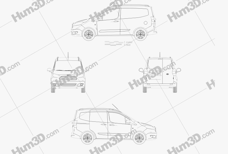 Ford Transit Courier 2018 蓝图