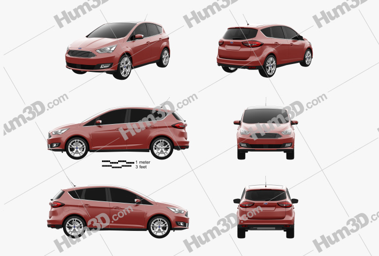 Ford C-Max 2018 Blueprint Template