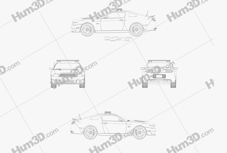 Ford Mustang Roush Stage 3 Policía Dubai 2015 Blueprint