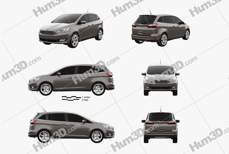Ford Grand C-Max 2018 Blueprint Template
