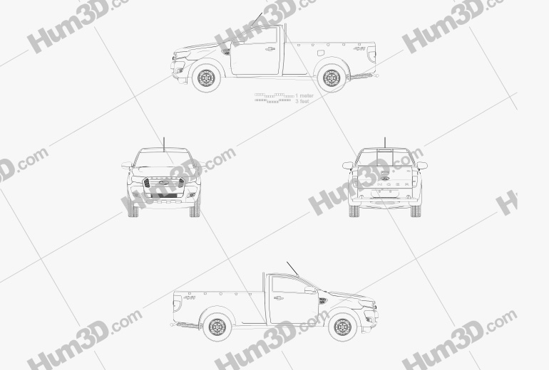Ford Ranger Cabina Singola XL 2015 Blueprint