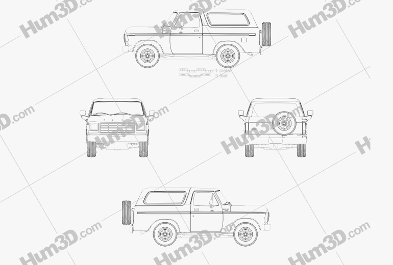 Ford Bronco 1978 Blueprint