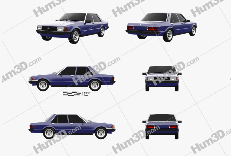 Ford Falcon 1979 Blueprint Template