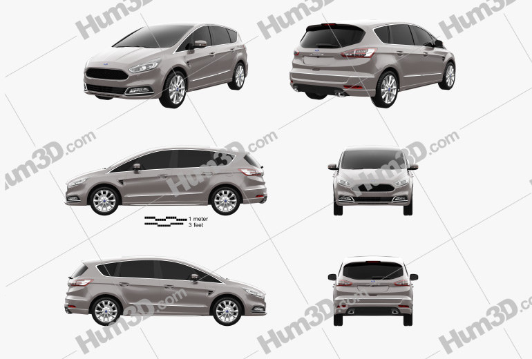 Ford S-Max Vignale 2019 Blueprint Template