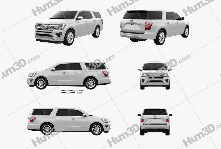 Ford Expedition MAX Platinum 2020 Blueprint Template