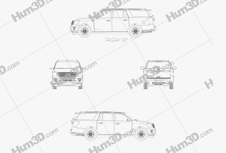 Ford Expedition MAX Platinum 2020 ブループリント