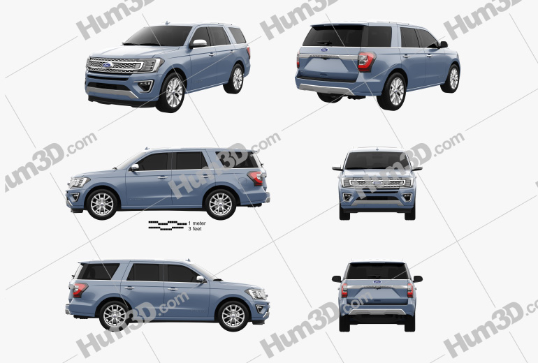Ford Expedition Platinum 2020 Blueprint Template
