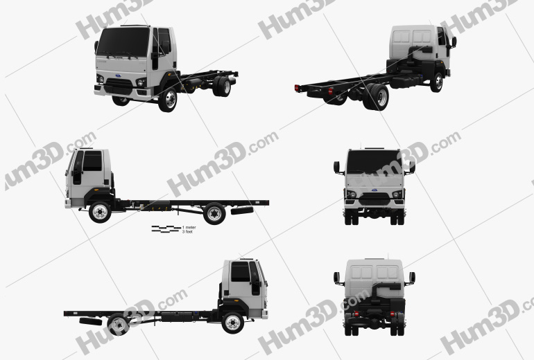 Ford Cargo (816) Chassis Truck 2016 Blueprint Template