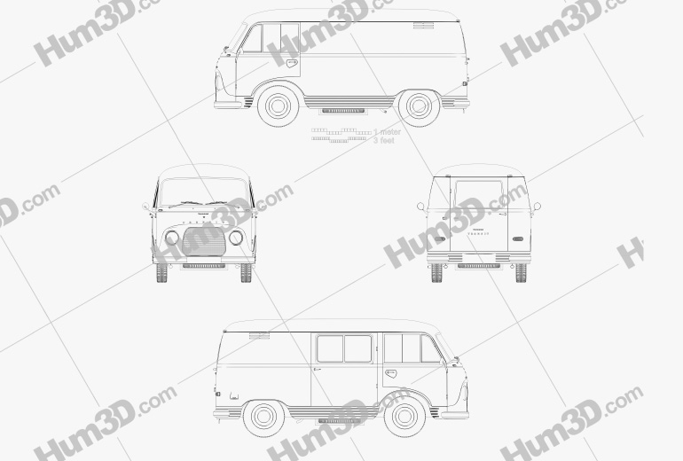 Ford Taunus Transit FK1250 1963 Blueprint