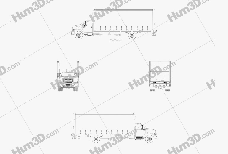 Ford F-750 Camion Caisse 2010 Blueprint