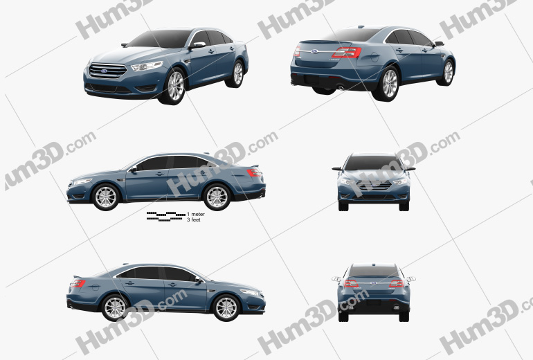 Ford Taurus Limited 2016 Blueprint Template