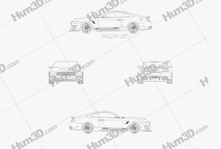 Ford Mustang Shelby Super Snake coupe 2020 Blueprint