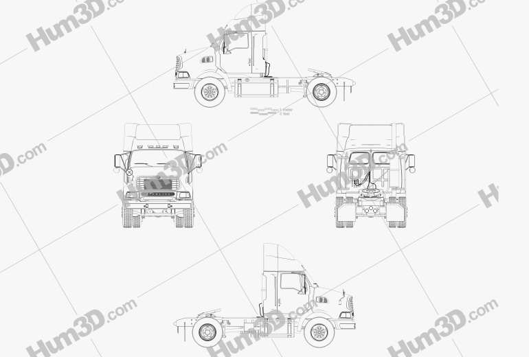 Ford Sterling A9500 Tractor Truck 2006 Blueprint