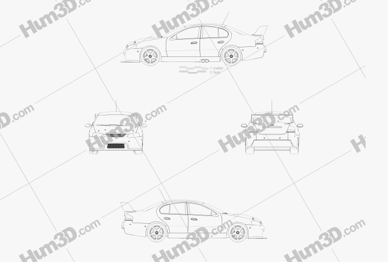 Ford Falcon V8 Supercars 2018 Blueprint