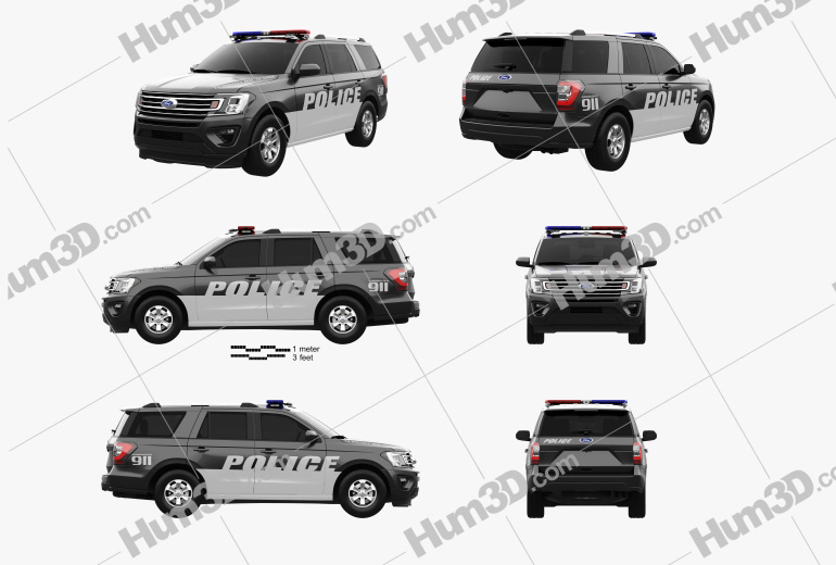 Ford Expedition Police 2020 Blueprint Template