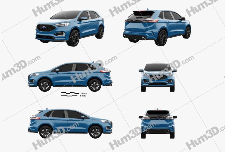 Ford Edge ST 2021 Blueprint Template