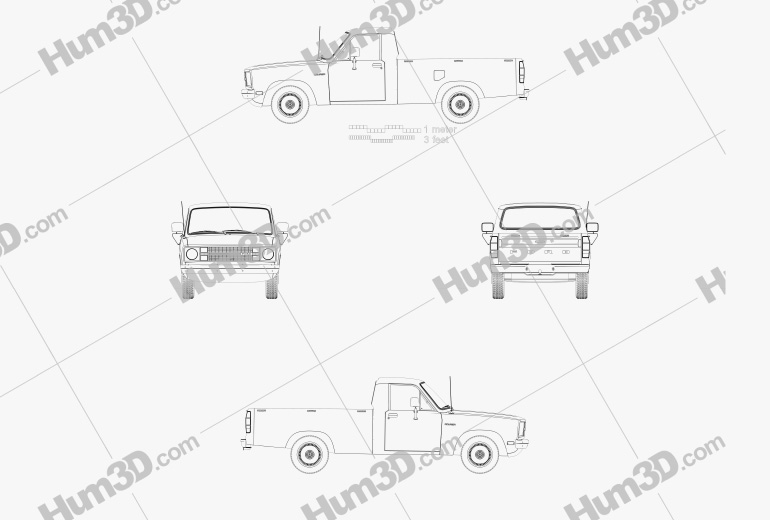 Ford Courier 1977 Blueprint