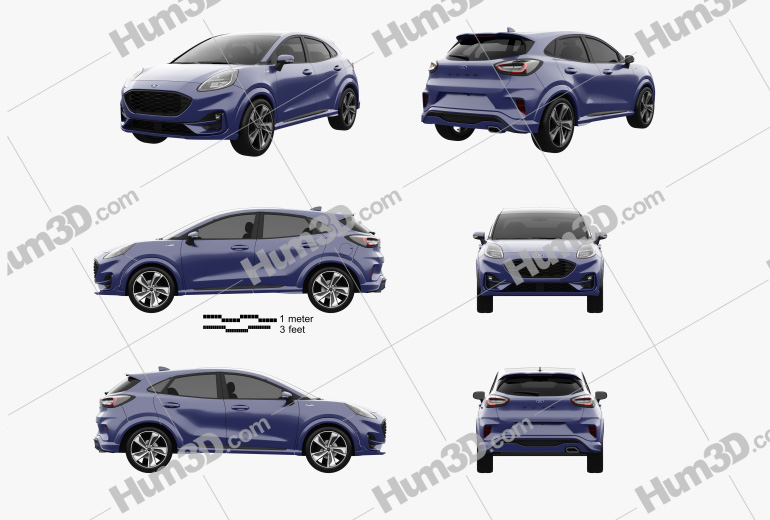 Ford Puma 2022 Blueprint Template