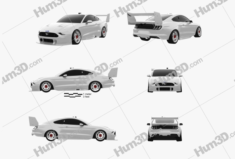 Ford Mustang V8 Supercars 2019 Blueprint Template