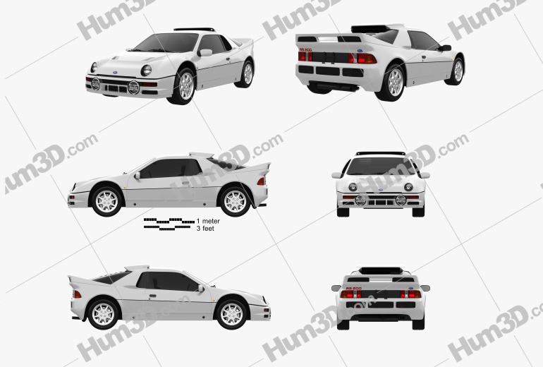 Ford RS200 1984 Blueprint Template