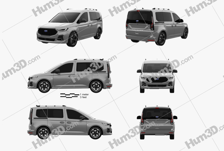 Ford Tourneo Connect Sport 2022 Blueprint Template