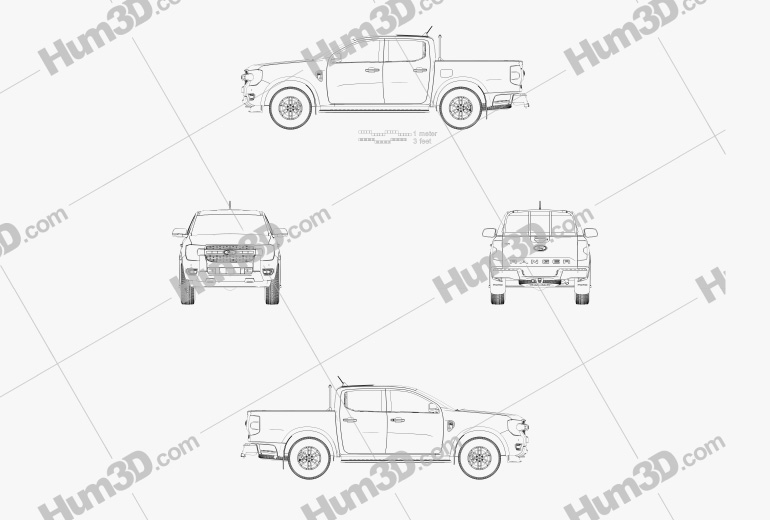 Ford Ranger Doppelkabine XLS 2022 Blueprint