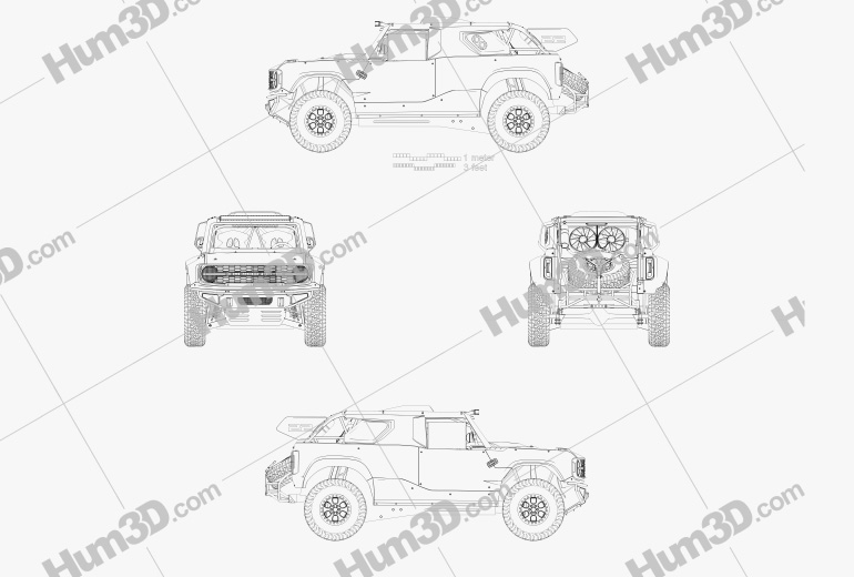 Ford Bronco Desert Racer 2022 Чертеж