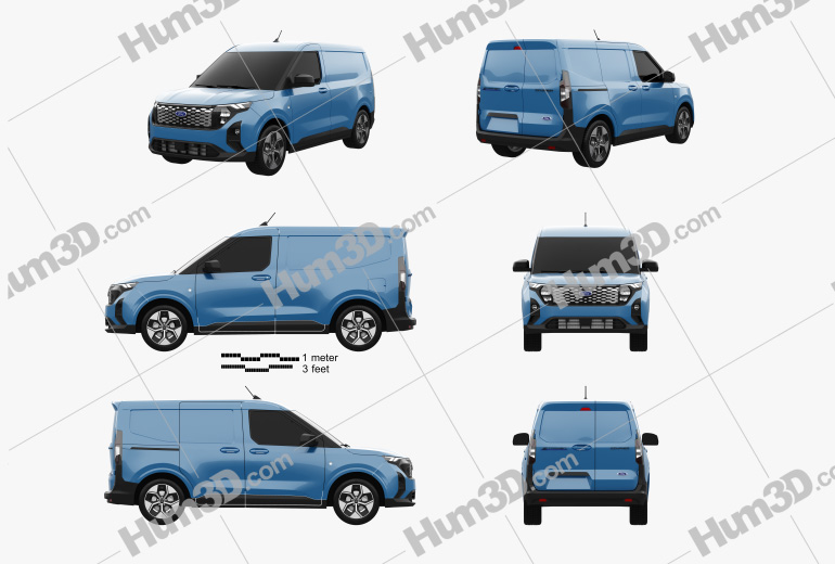 Ford Transit Courier E 2023 Blueprint Template
