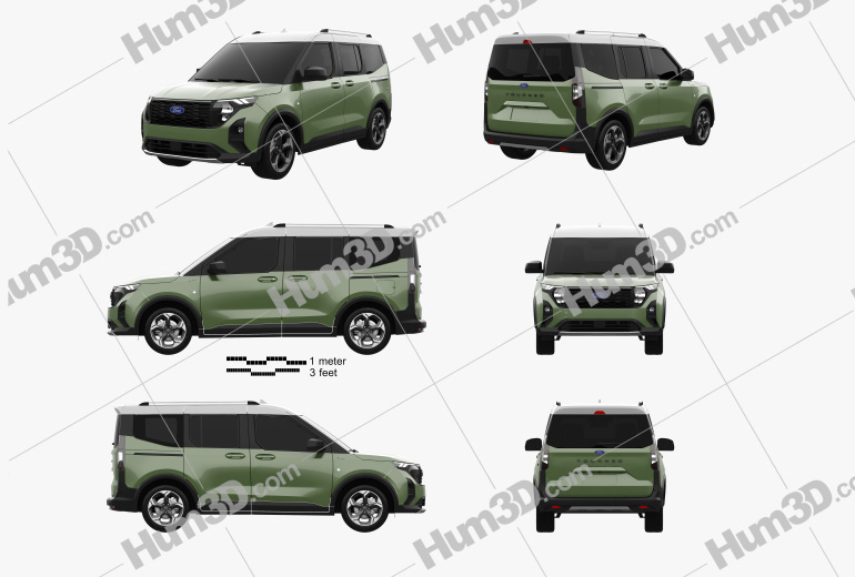 Ford Tourneo Courier Active 2023 Blueprint Template