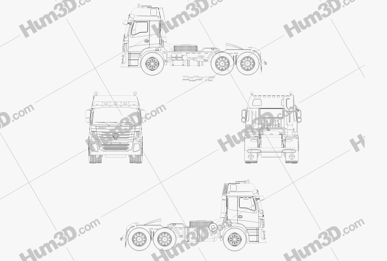 Foton Auman TX トラクター・トラック 2012 設計図