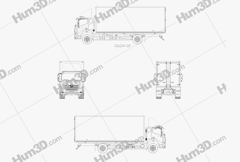 Foton Aumark S Box Truck 2020 Blueprint