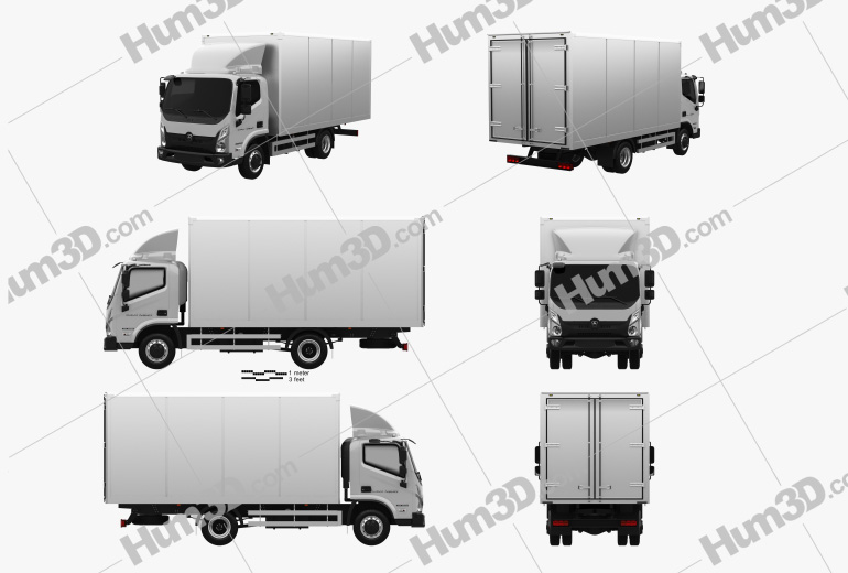 GAZ Valdai NEXT Box Truck 2022 Blueprint Template