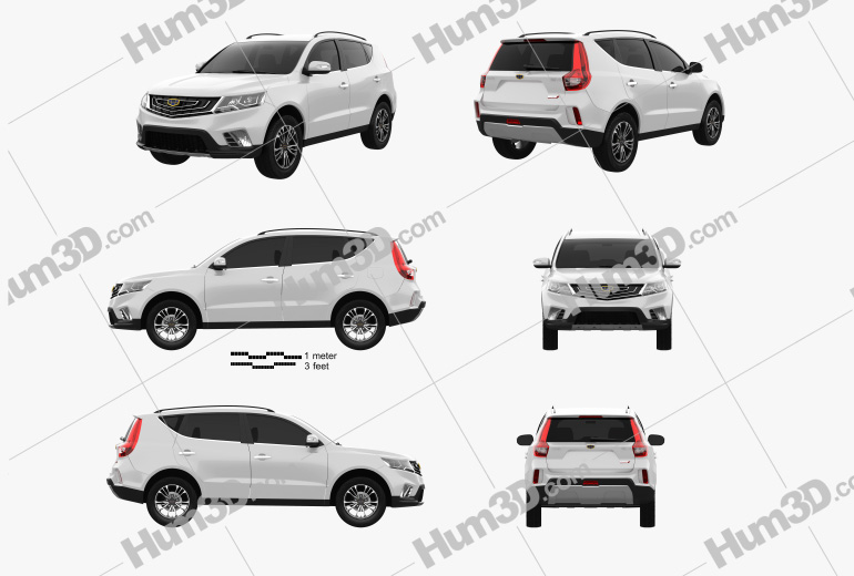 Geely Vision X6 2019 Blueprint Template