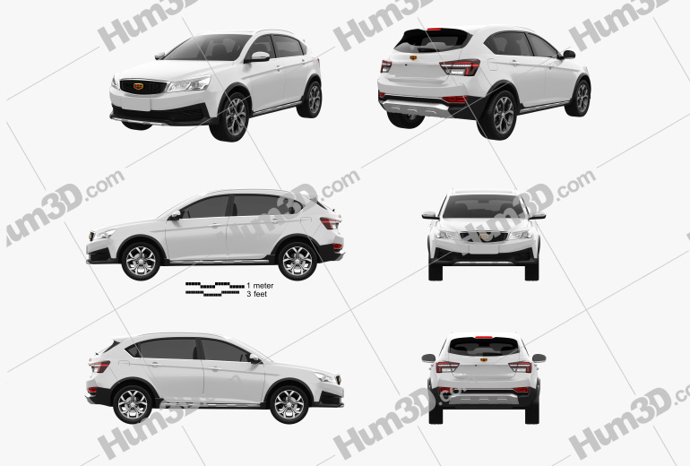 Geely Vision S1 2021 Blueprint Template