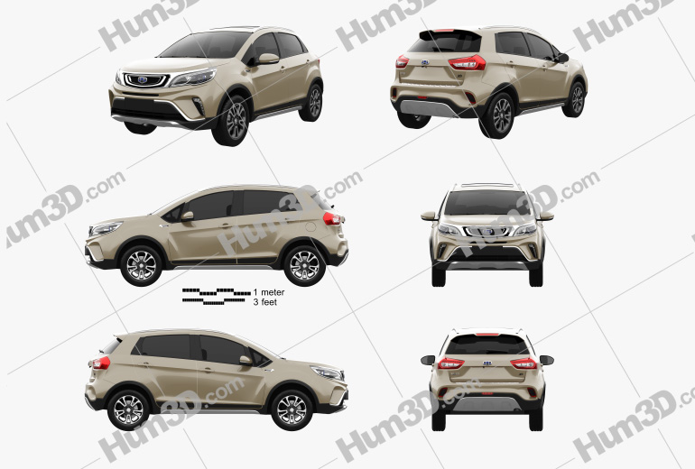 Geely Vision X3 2021 Blueprint Template