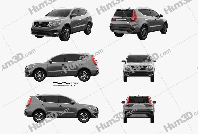 Geely Vision SUV 2022 Blueprint Template