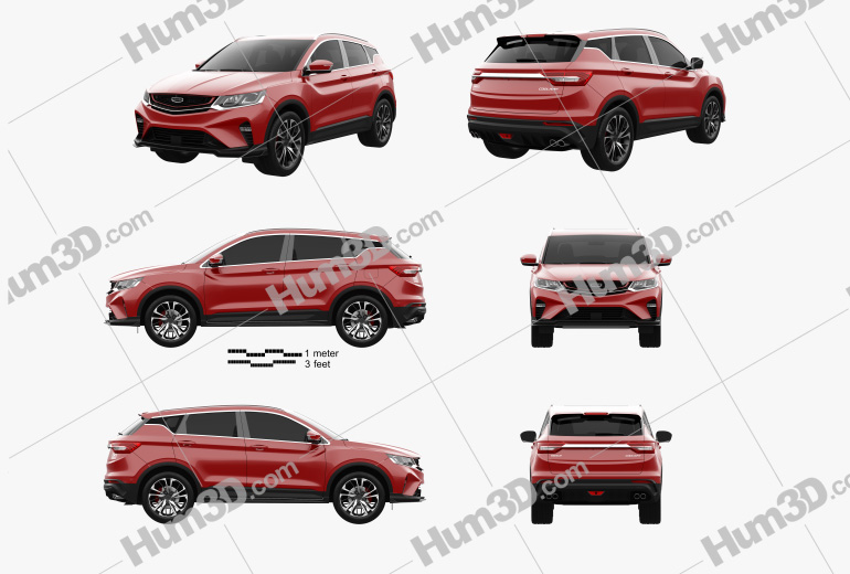 Geely Coolray 2022 Blueprint Template